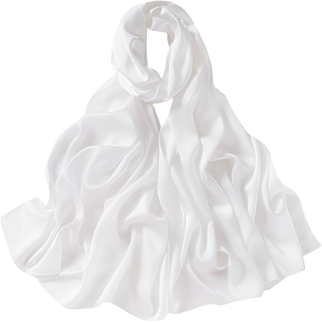 Plain Satin Silk - White